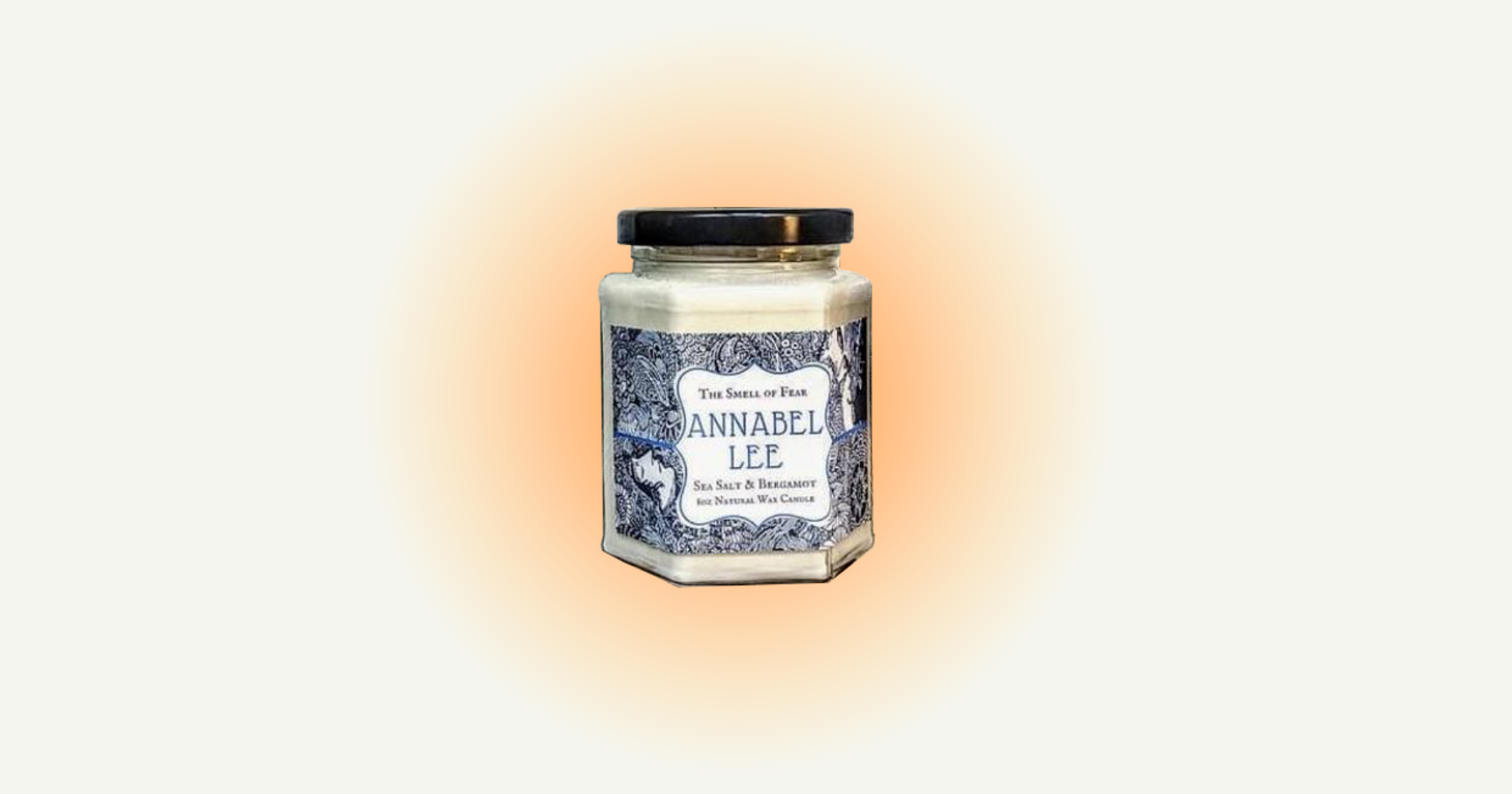 Photo of Annabel Lee candle with plain background