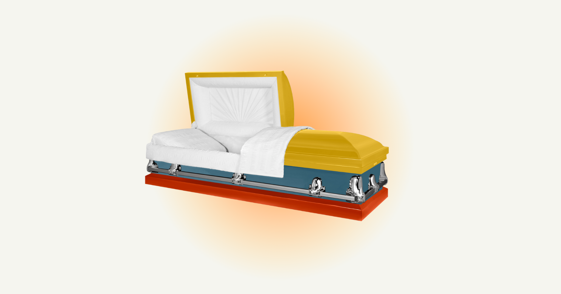 Photo of custom made casket in multi-colors