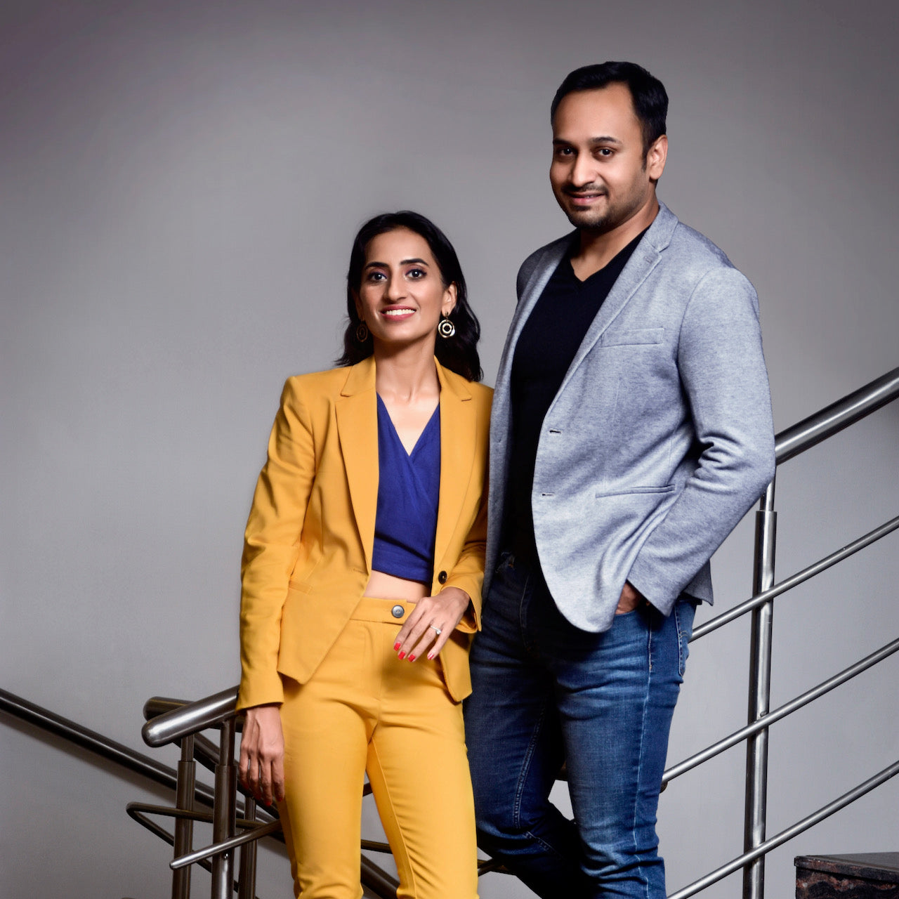 Vineeta Singh and Kaushik Mukherjee, the co-founders of SUGAR Cosmetics. 