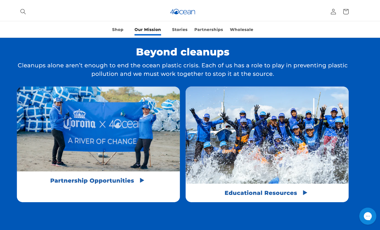 About Us page for brand 4Oceans