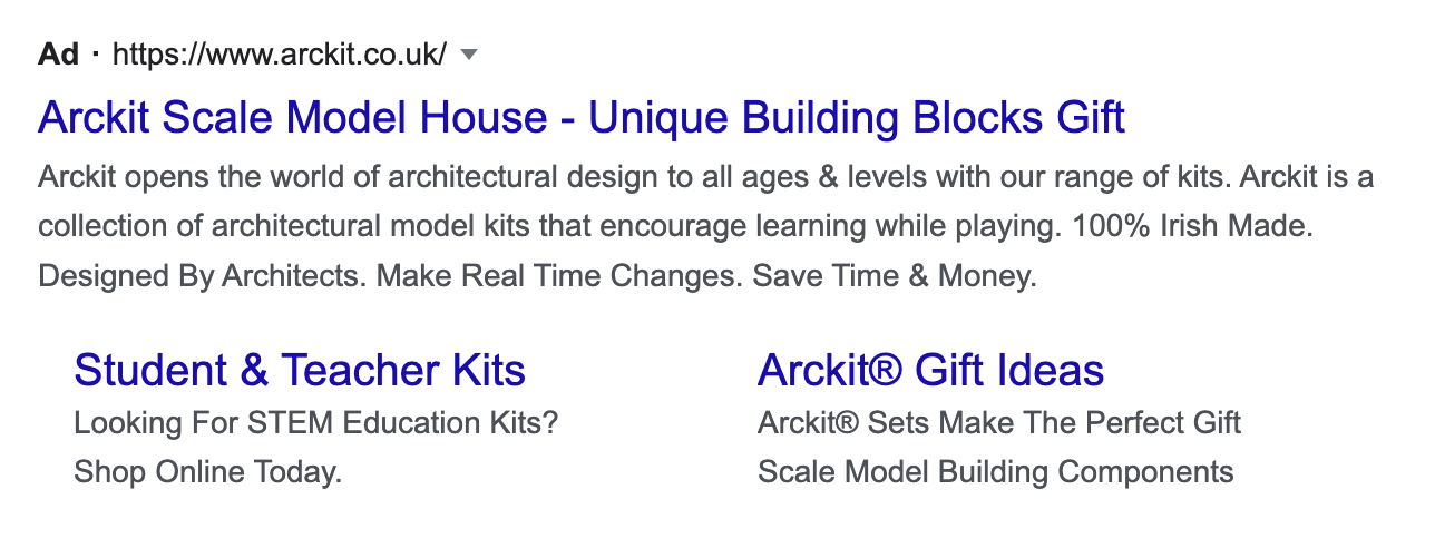 Arckit google ad