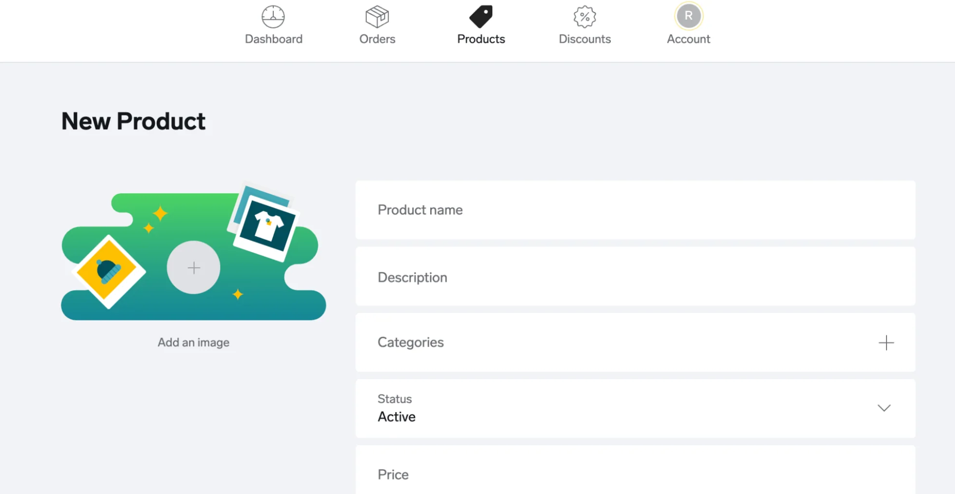 A screenshot of the Big Cartel ecommerce platform