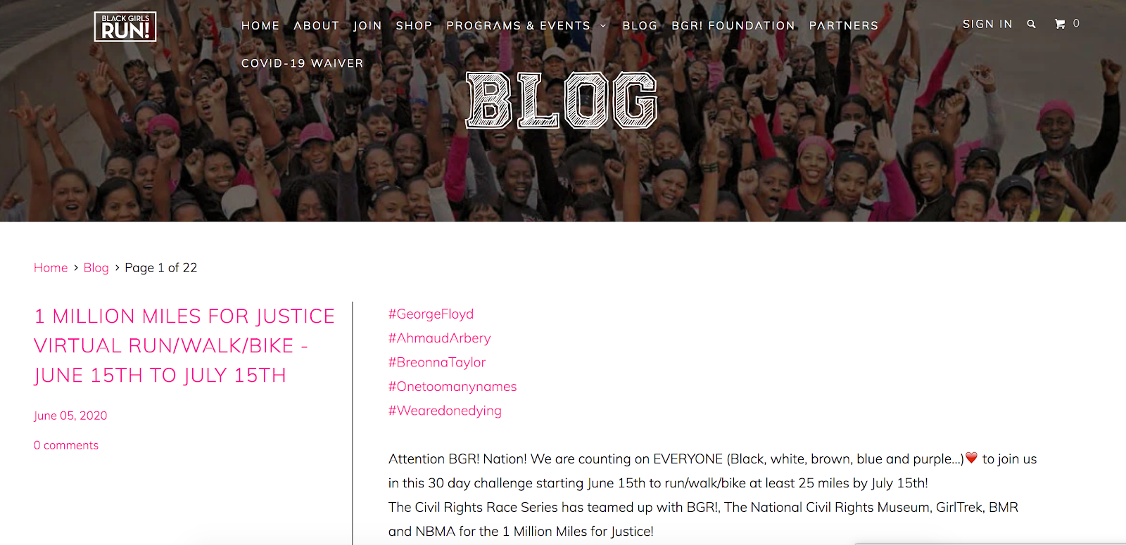 Black Girls Run blog