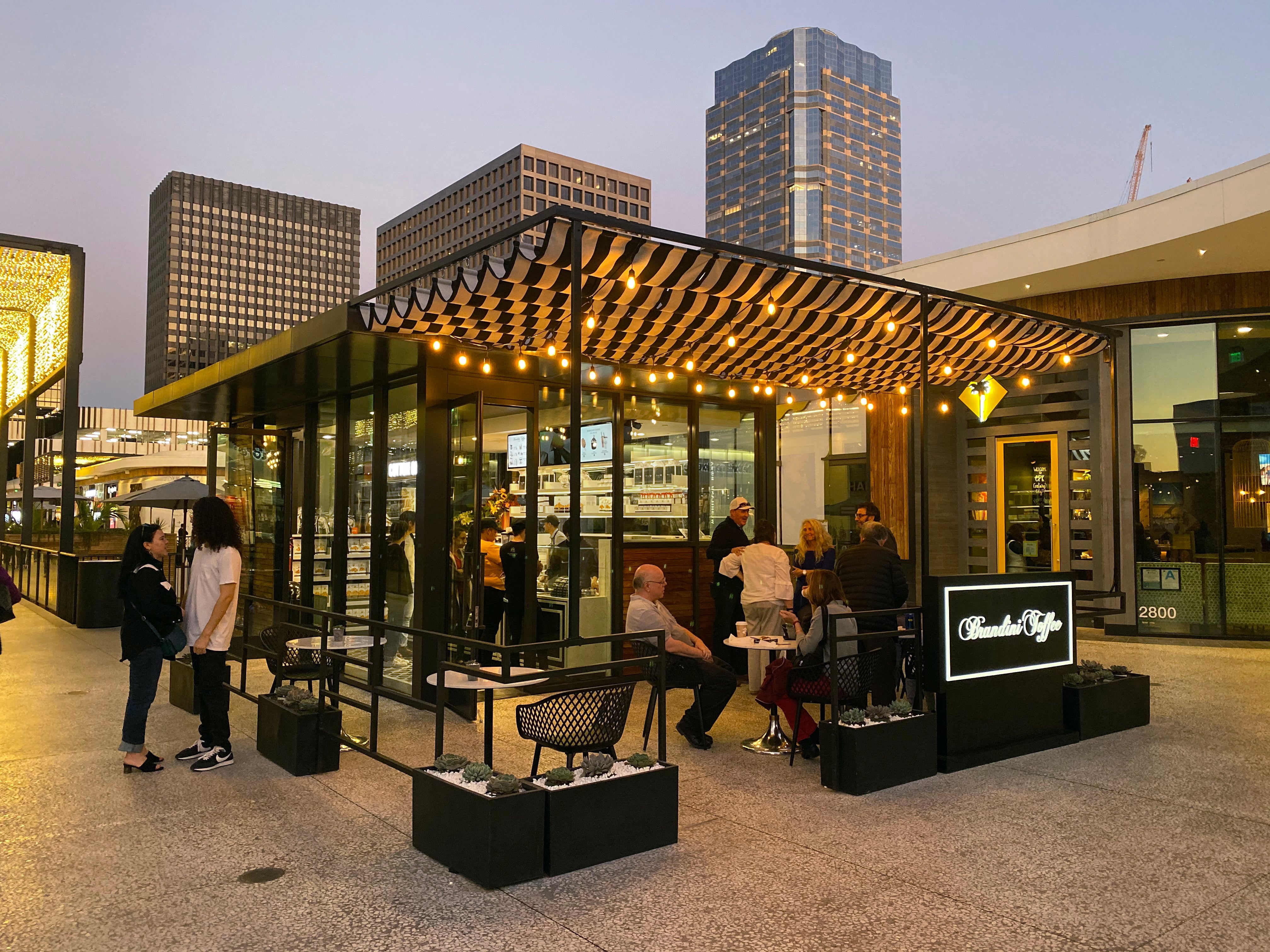 The Westfield Century City Toffee Shop, one of four retail spaces operated by Brandini Toffee.  