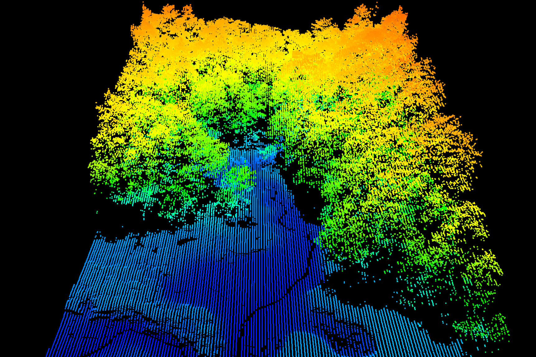 Pachama uses LIDAR technology to calculate biomass density in forests.