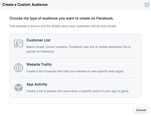 Select a Custom Audience Select a Custom Audience