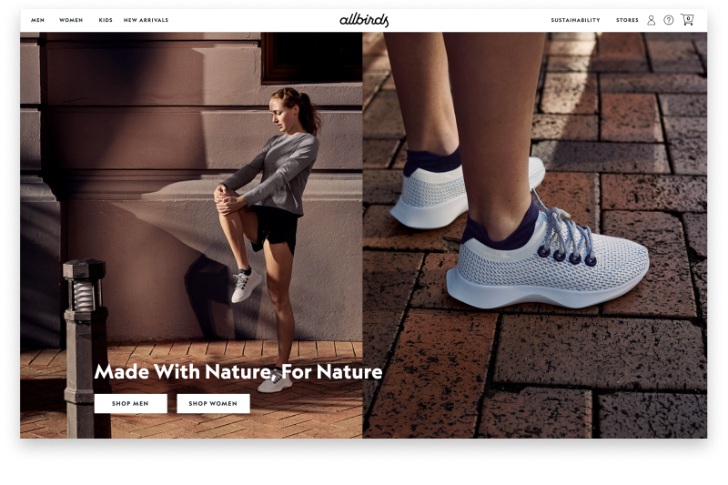 Allbirds website ideas