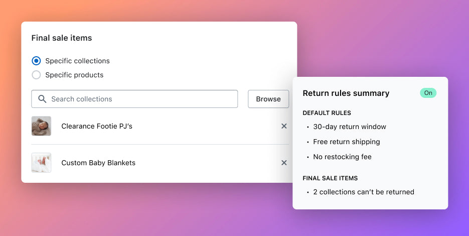 Shopify return rules