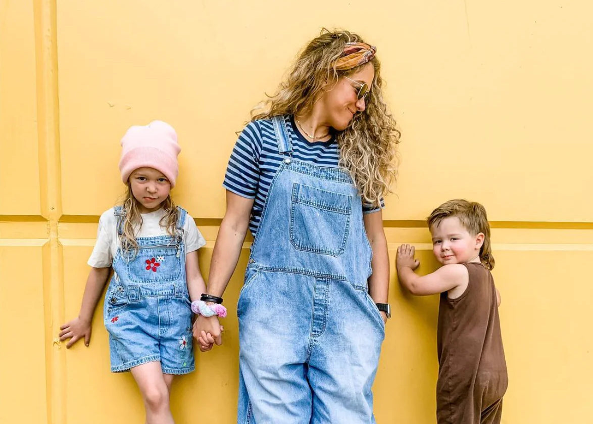 Floof founder Hannah Perry with her two kids