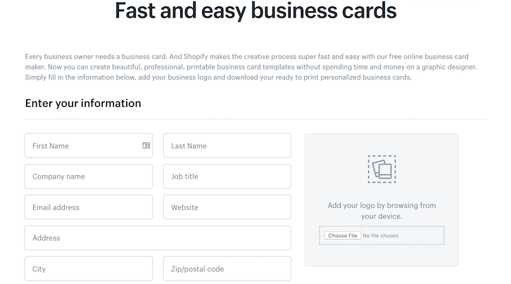 free software for business cards