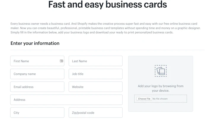 Free Business Card Maker