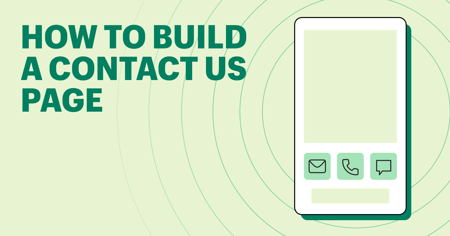 how to build a contact us page