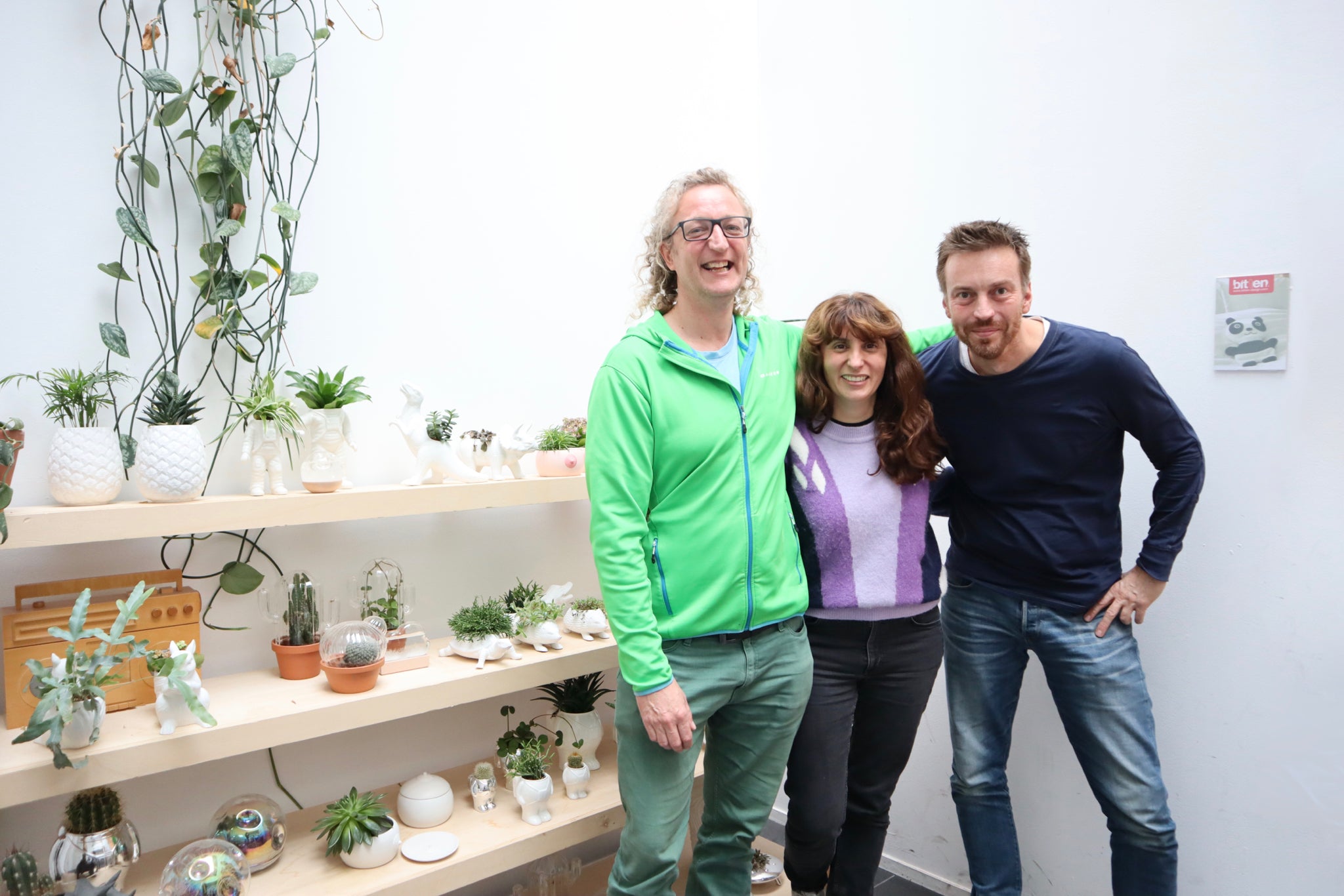 Al Cuttell, Diana Paisis, and Jos Reinders, the team behind Bitten Design. 