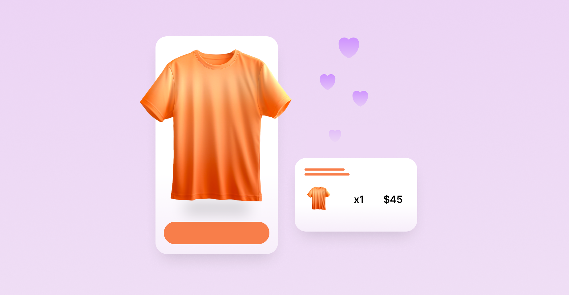 An image of a t-shirt on a seller website, with a pullout screen suggesting an edit to the product details and/or inventory.