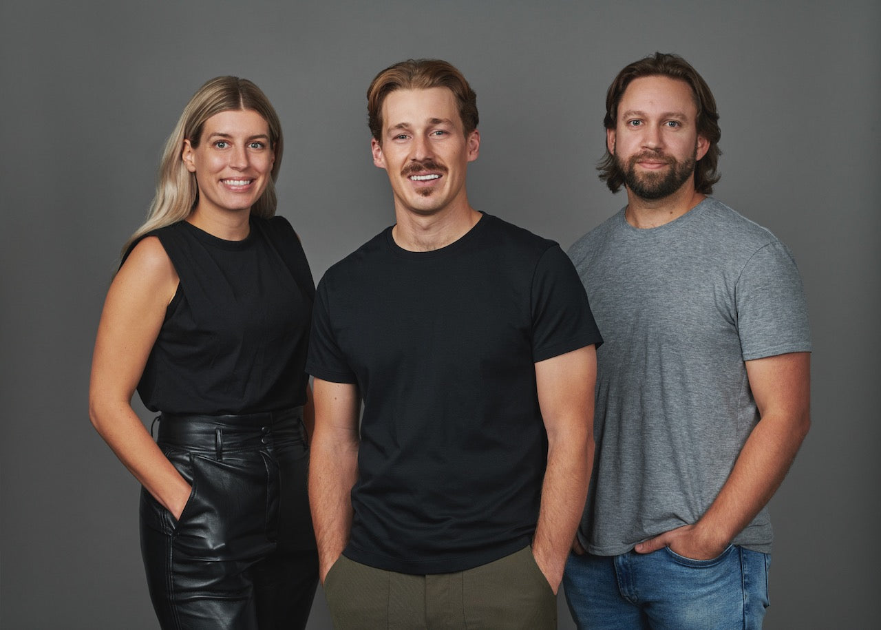 Rachel Kerr (left), David Gaylord (center), and Tim Burns (right) of Bushbalm.