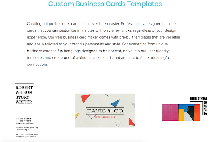 business card makers free