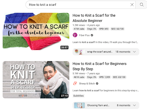 Keyword search results for the phrase “how to knit a scarf”