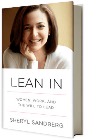 Cover of business book, Lean In by Sheryl Sanberg