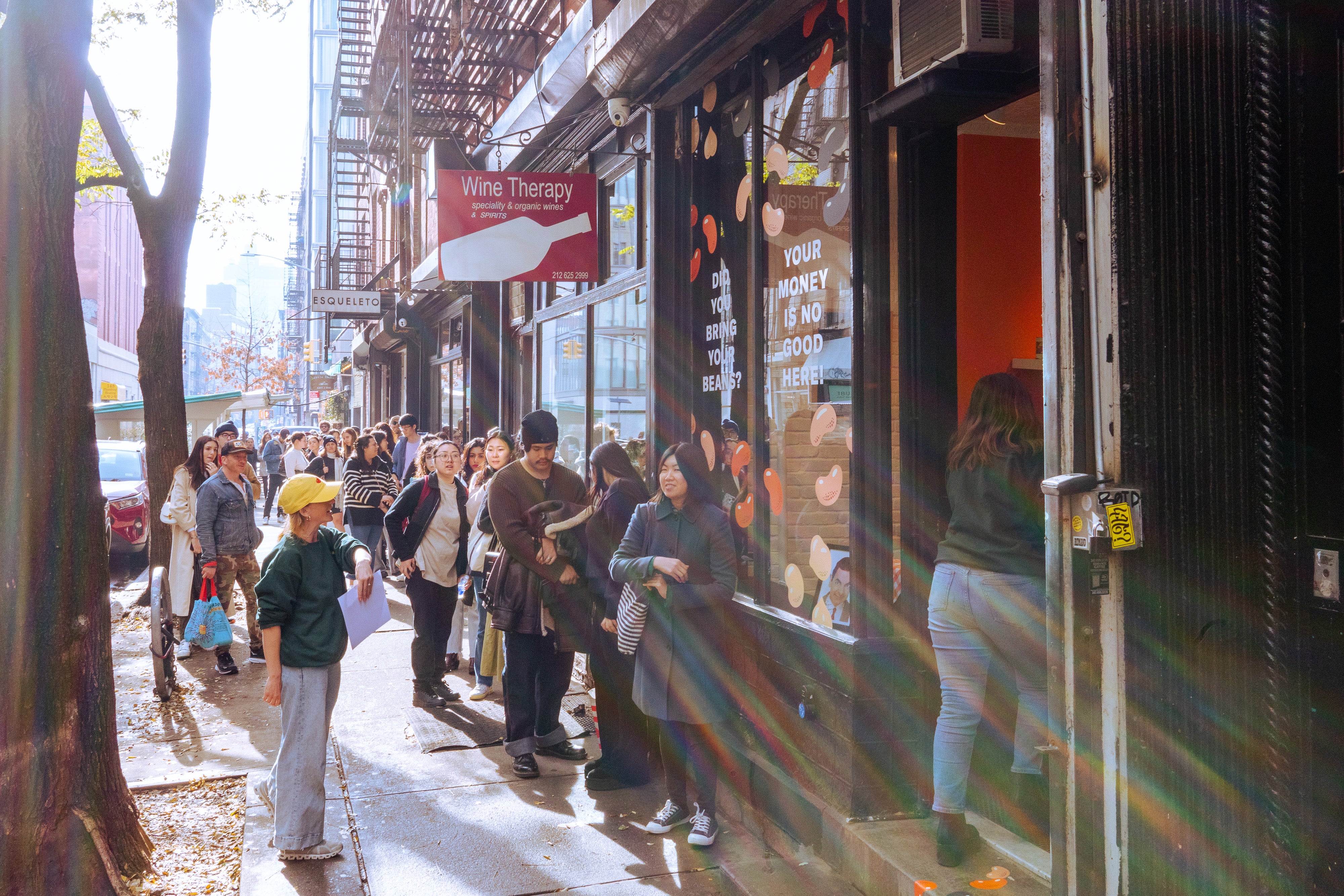 interested patrons standing in line to swap their beans for Heyday Canning beans, or bean related merchandise.