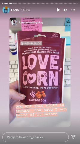 Love Corn Instagram-advertentie