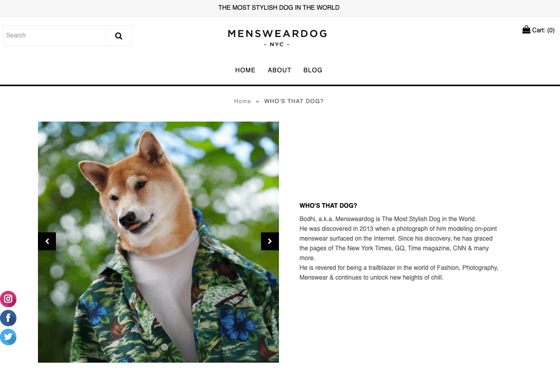 Menswear Dog. Dieren als influencer