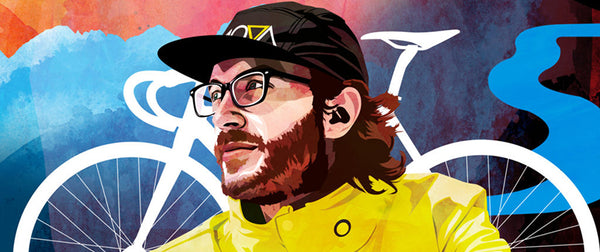 Illustration of MOVA Founder and Cyclist, Roland Harper