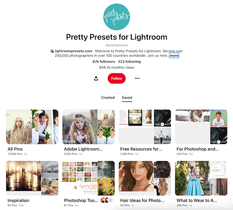 Pretty Presets Pinterest