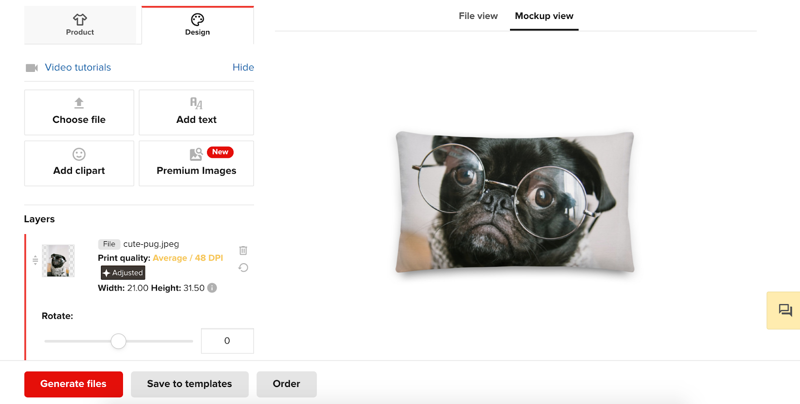 Fotos verkaufen: Pug on a Pillow