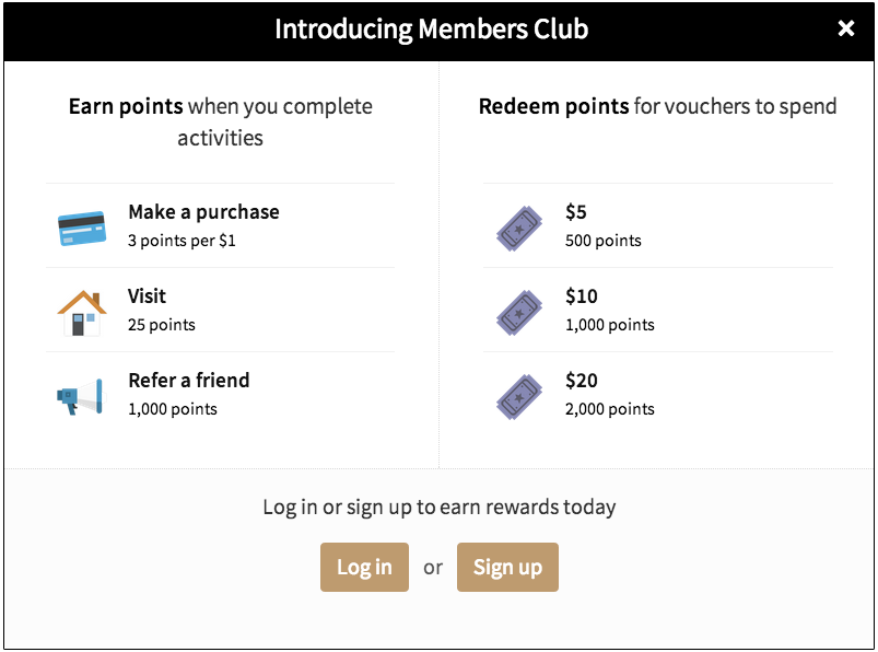 Exemplo de programa de referência com as recompensas para os membros do clube da marca Harry's
