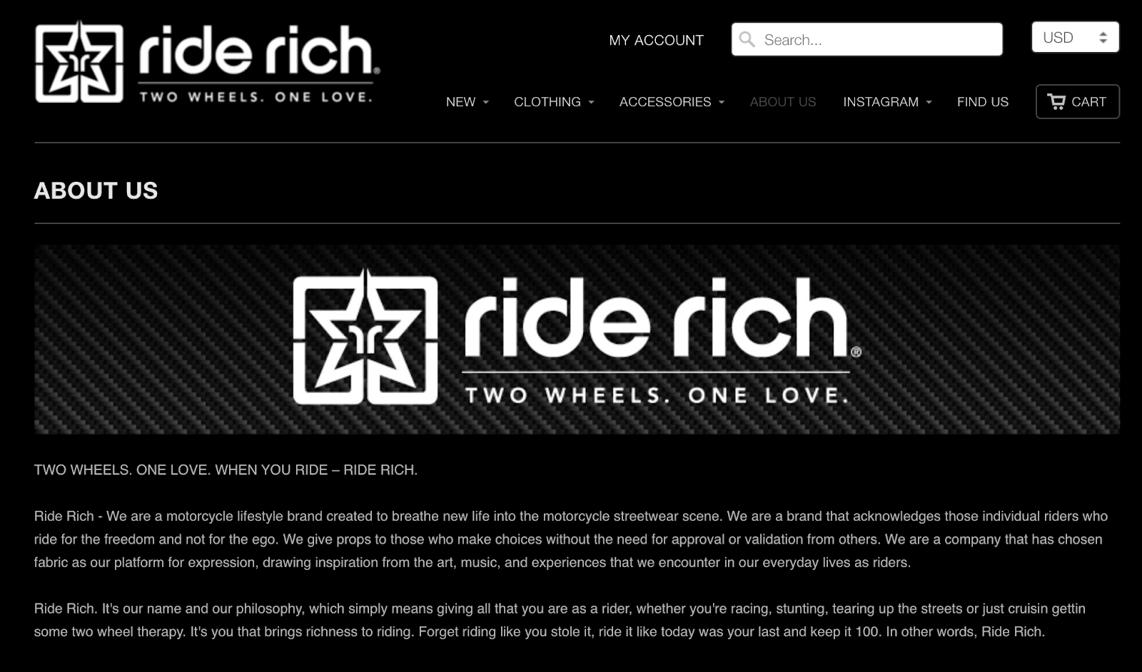 Ride Rich mission statement