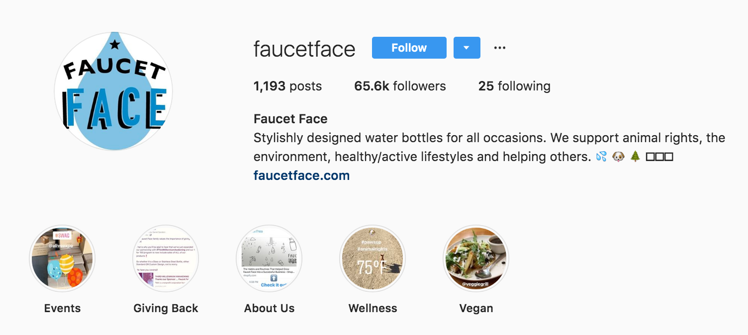 Faucet Face Instagram Bio