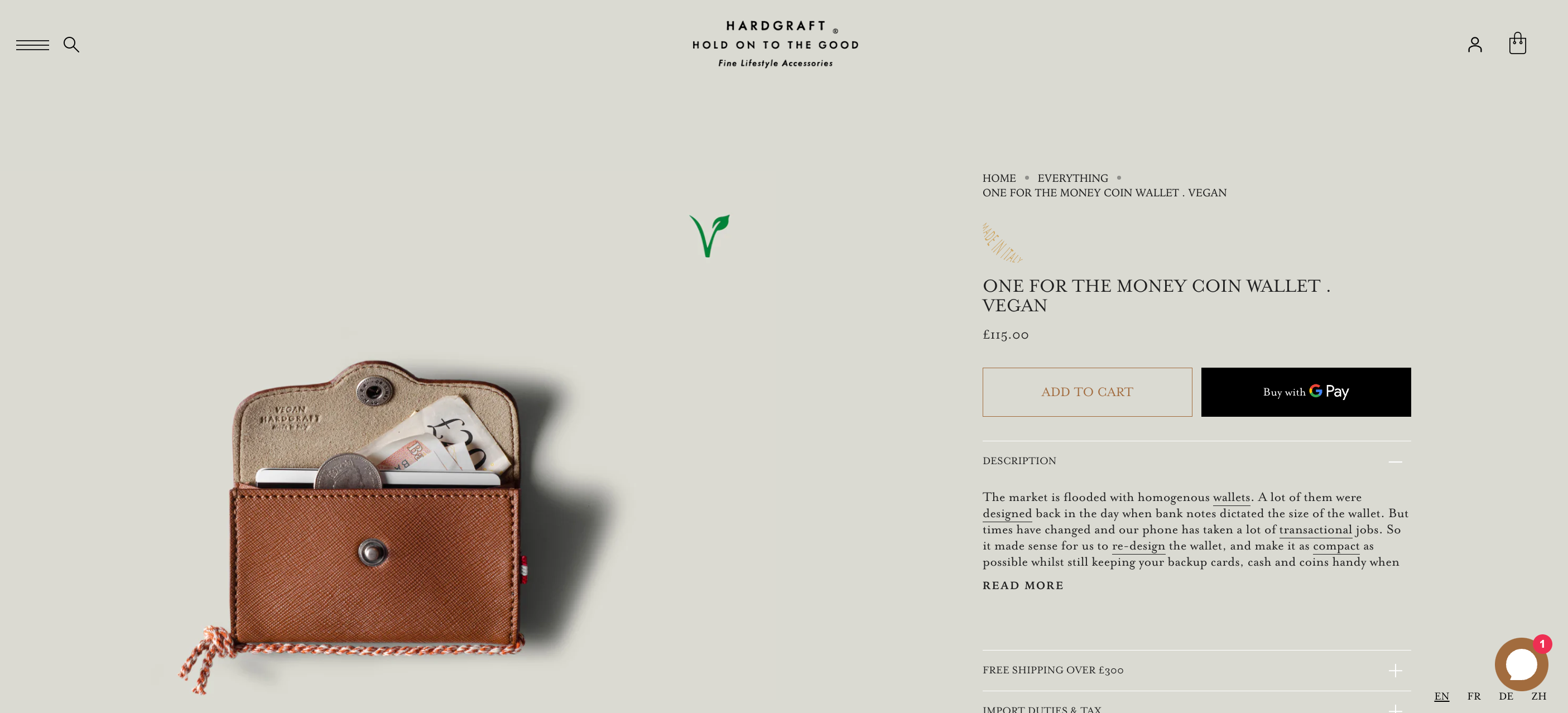 Hardgraft’s website sticks a product’s description to the page as you scroll through images.