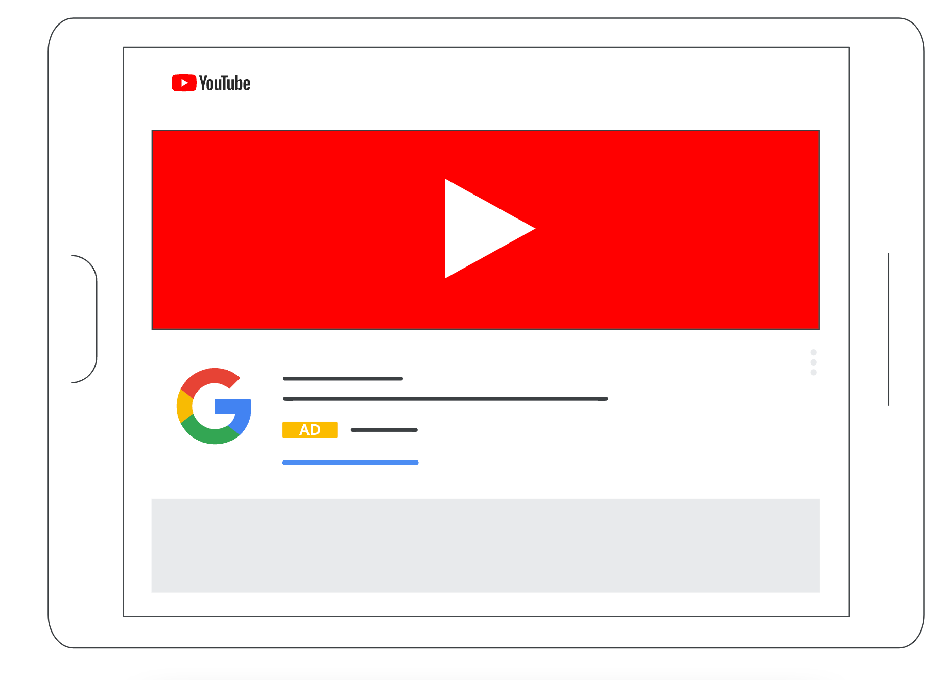 A mocked up version of what a Masthead ad on YouTube looks like 