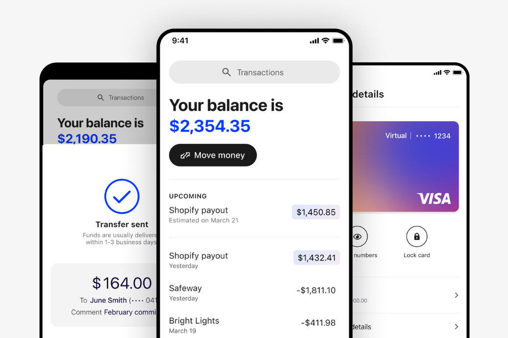 Manage your money on-the-go with the Shopify Balance mobile app.