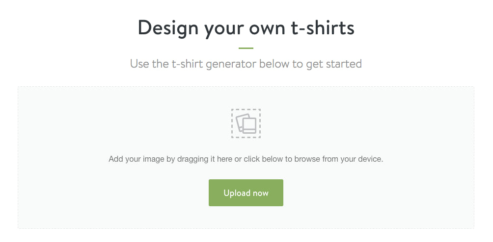 Screenshot of Shopify mockup generator