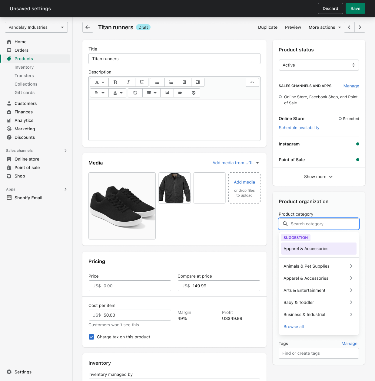 Get product category recommendations and automatically apply product-specific rates to taxable purchases in Shopify admin.