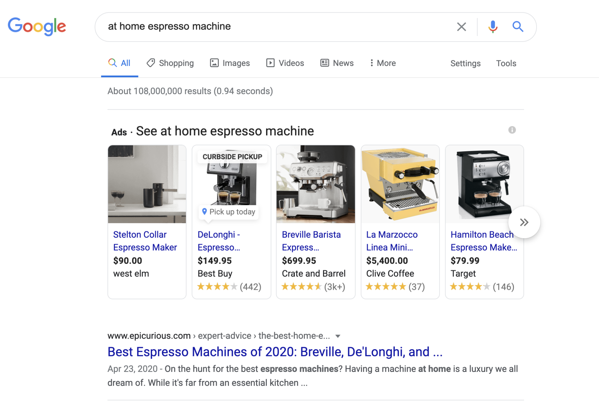 Paid placements only Shopping Ads appear in Google listings