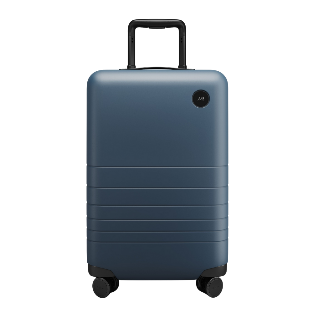 Carry-On Luggage Bag from Monos in navy blue