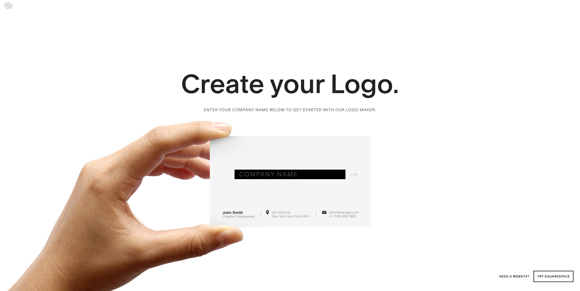 Squarespace logo maker.