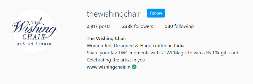 The Wishing Chair's Instagram
