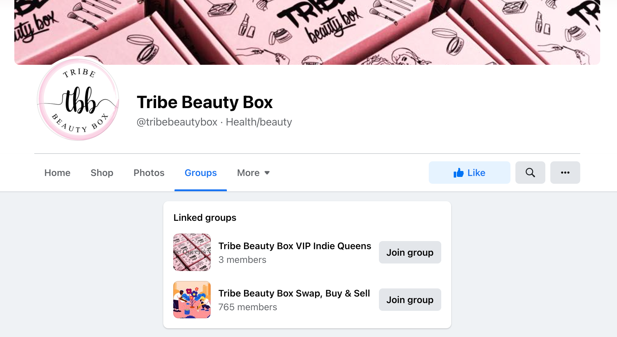Tribe Beauty Box Facebook ad