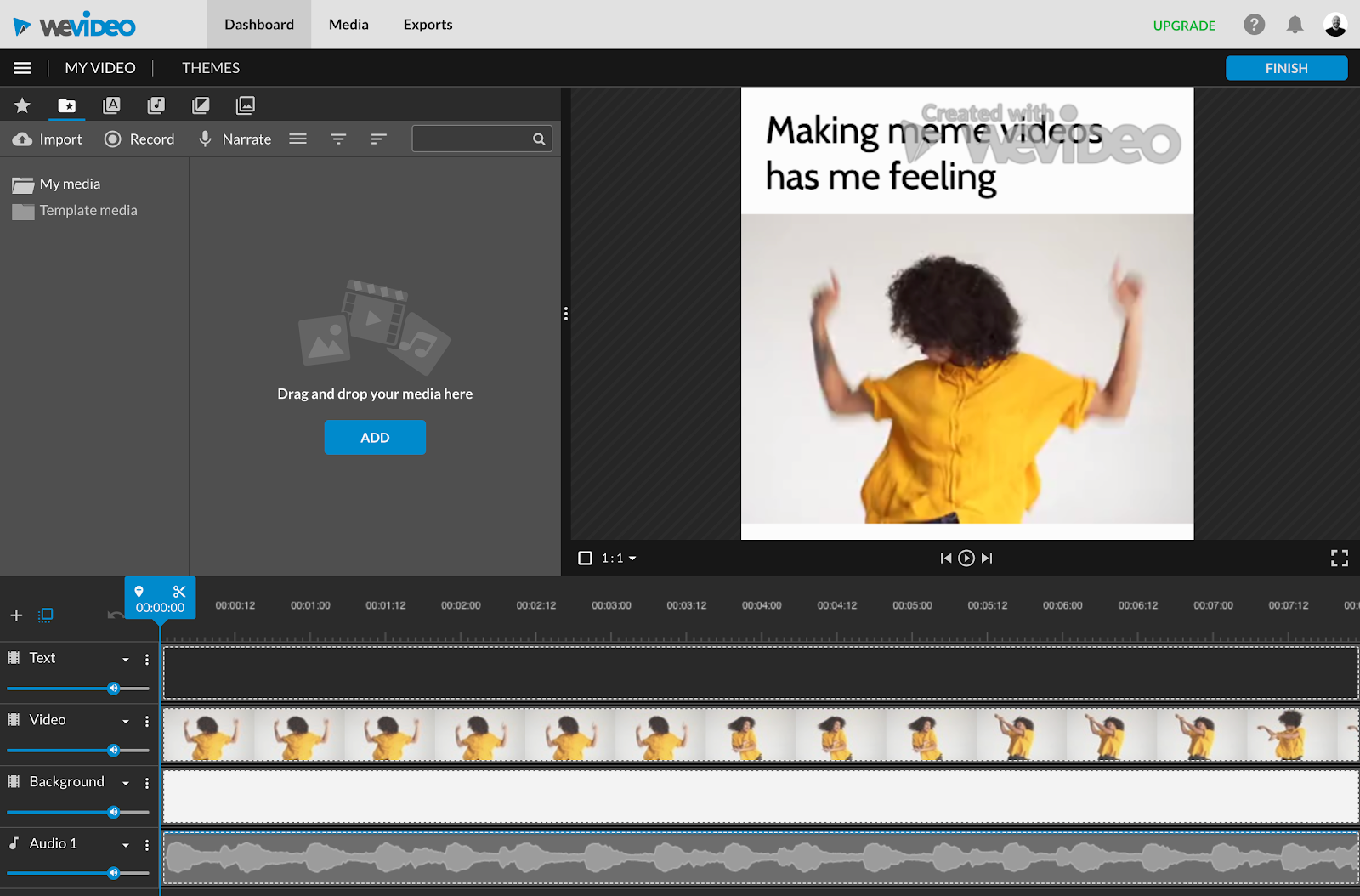 Videobearbeitungsprogramm WeVideo editor