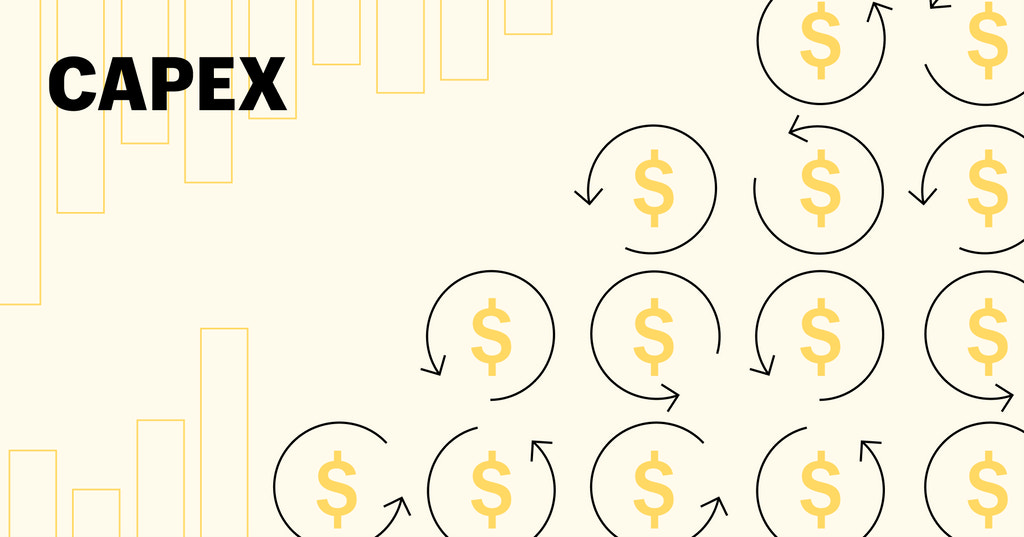 特色图像包括“资本支出”在黄色背景与美元符号。