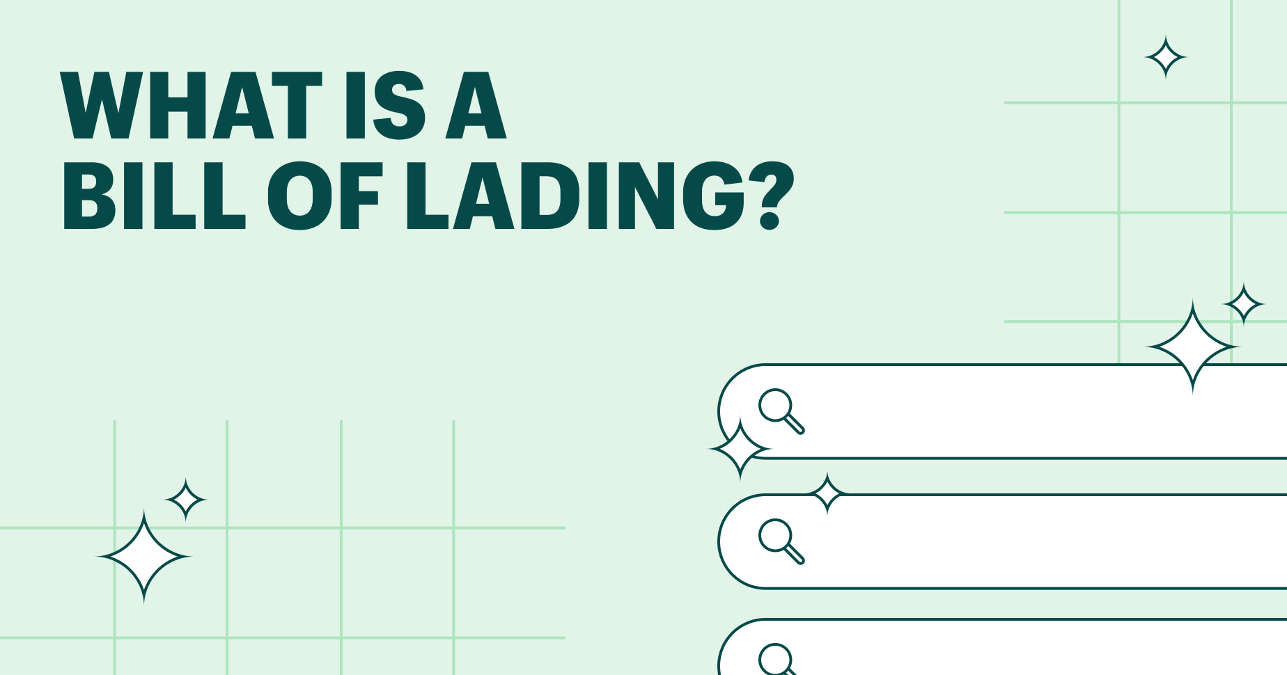 What is a bill of lading?
