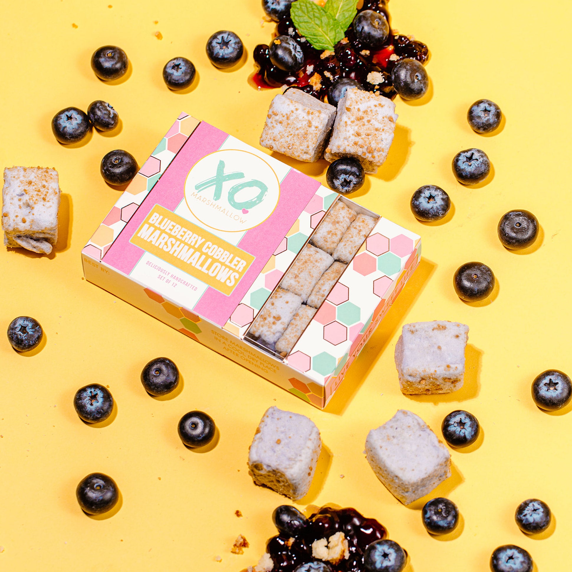 The XO Marshmallow team releases seasonal flavors like Blueberry Cobbler