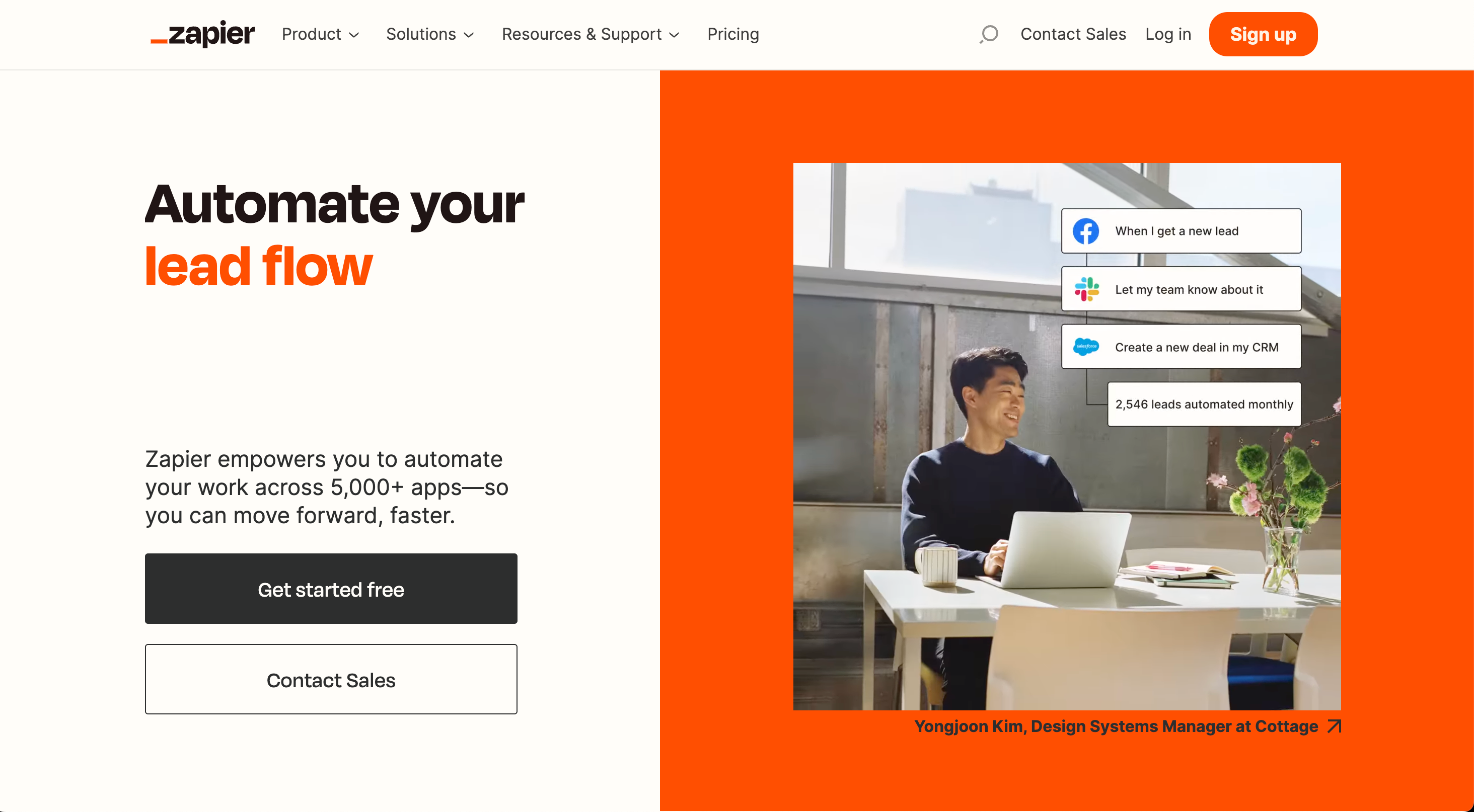 Zapier Homepage. 