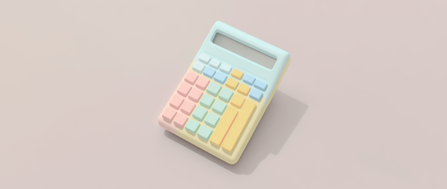 a pastel-colored calculator