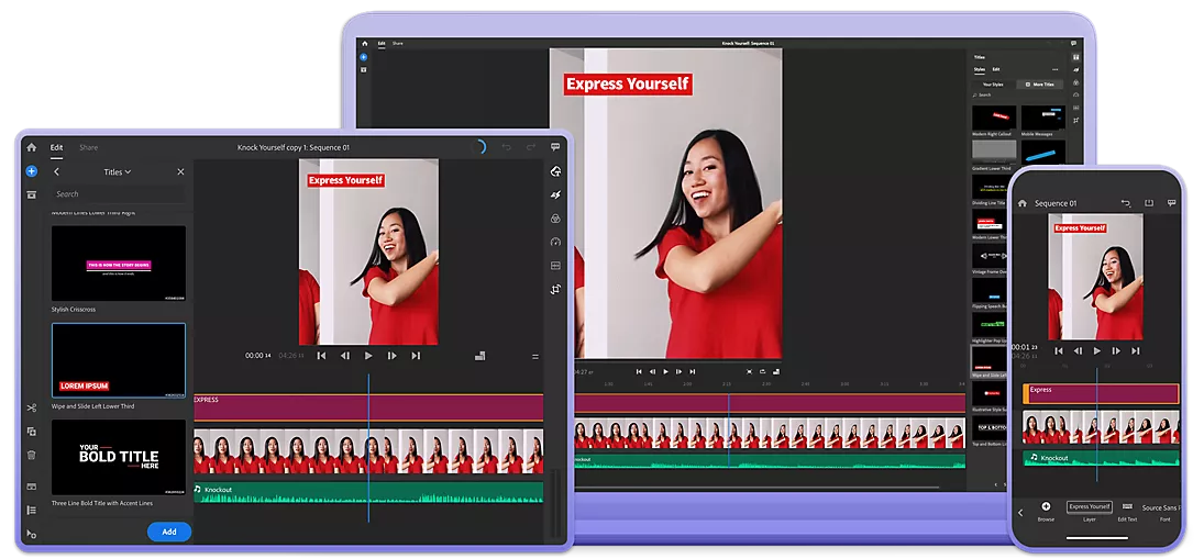 Adobe Premiere Rush video editing app