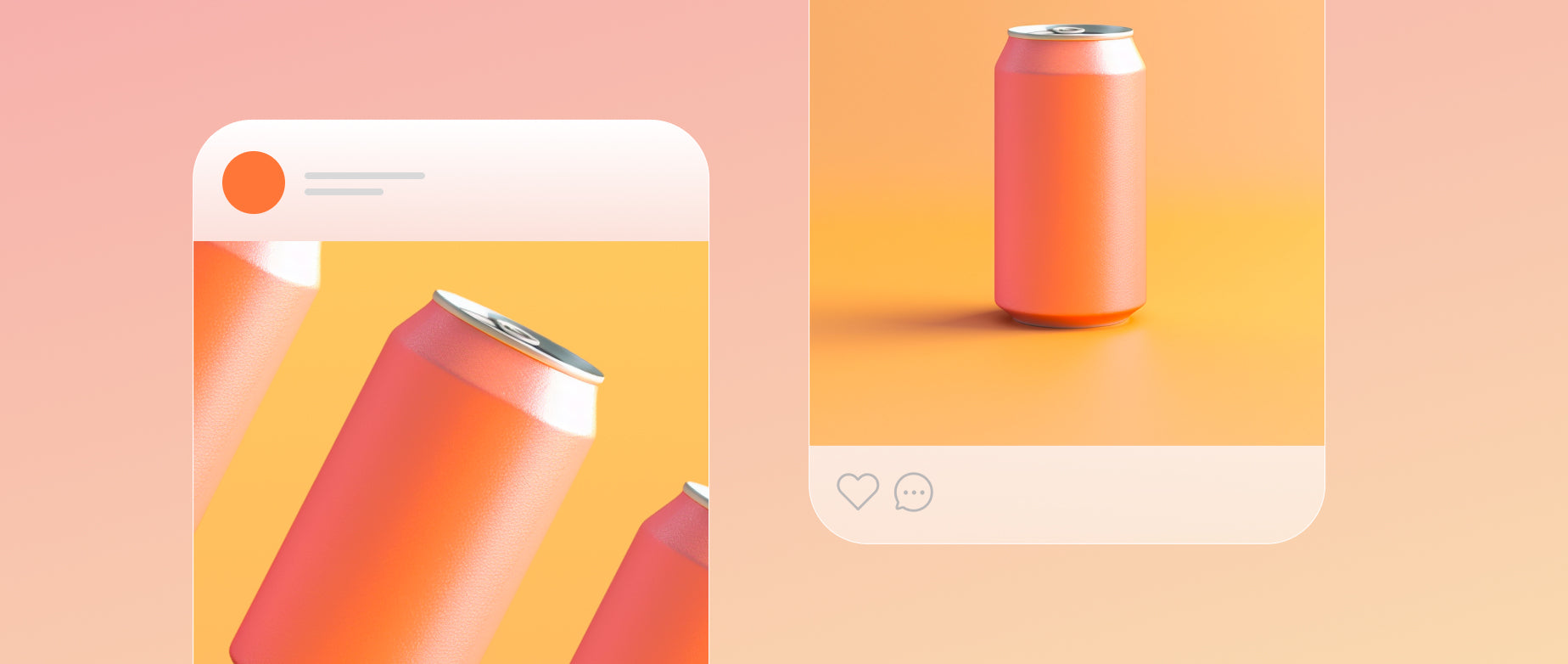 screenshots of instagram posts with a soda can as the image: aesthetic instagram