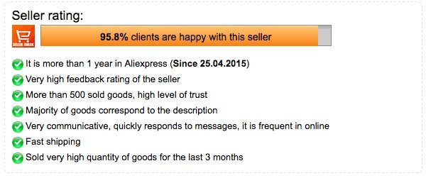 AliExpress Seller Check